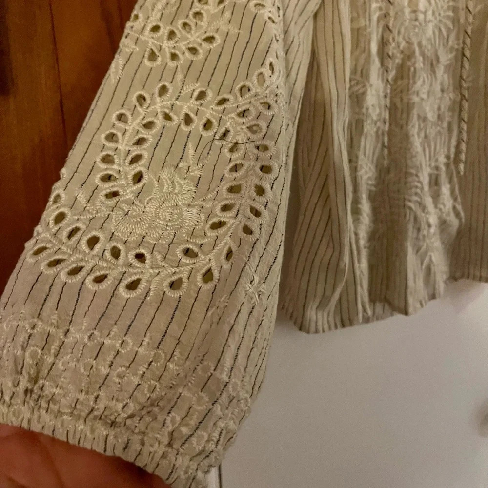 Johnny Was Ivory Marrakesh Embroidered Blouse - Picture 4 of 11